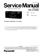 Panasonic RX-CT890 Service Manual preview