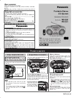 Preview for 1 page of Panasonic RX-D21 Operating Instructions Manual
