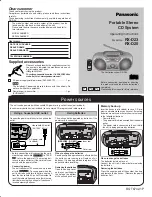 Panasonic RX-D23 Operating Instructions Manual preview