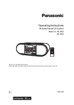 Panasonic RX-D550 Operating Instructions Manual preview