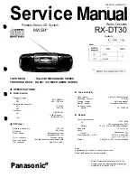 Preview for 1 page of Panasonic RX-DT30 Service Manual