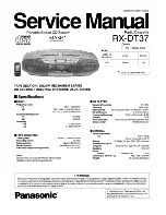 Panasonic RX-DT37 Service Manual предпросмотр