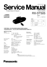 Panasonic RX-DT505 Service Manual preview