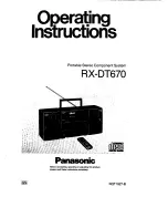 Panasonic RX-DT670 Operating Instructions Manual preview