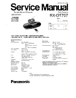 Panasonic RX-DT707 Service Manual предпросмотр