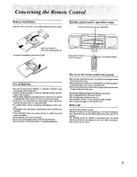 Preview for 7 page of Panasonic RX-E300 Operating Instrucctions