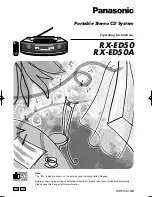 Panasonic RX-ED50A Operating Instructions Manual preview