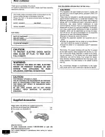 Предварительный просмотр 2 страницы Panasonic rx-ed707 Cobra Operating Instructions Manual