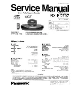 Panasonic rx-ed707 Cobra Service Manual предпросмотр