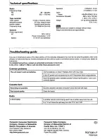 Preview for 8 page of Panasonic RX-FS430A Operating Instructions Manual