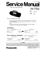 Panasonic RX-FS50 Service Manual preview