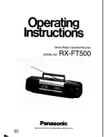 Panasonic RX-FT500 Operating Instructions Manual предпросмотр