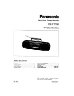 Предварительный просмотр 1 страницы Panasonic RX-FT530A Operating Instructions Manual