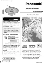 Panasonic RX-MDX55 Instruction Manual preview