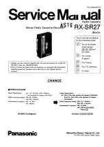Panasonic RX-SR27 Service Manual preview