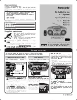 Panasonic RXD13 - RADIO CASS. W/CD-LOW Operating Instructions Manual preview