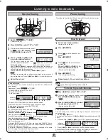 Предварительный просмотр 3 страницы Panasonic RXD13 - RADIO CASS. W/CD-LOW Operating Instructions Manual