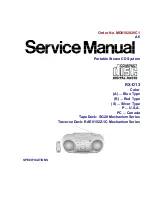 Preview for 1 page of Panasonic RXD13 - RADIO CASS. W/CD-LOW Service Manual