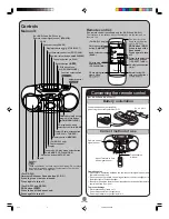 Preview for 2 page of Panasonic RXD15 - RADIO CASSETTE W/CD Operating Instructions Manual