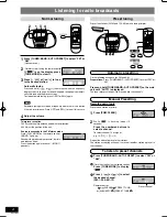 Предварительный просмотр 6 страницы Panasonic RXD29 - RADIO CASSETTE W/CD Operating Instructions Manual