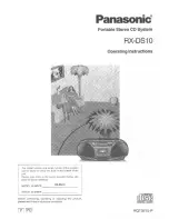 Panasonic RXDS10 - RADIO CASSETTE W/CD Operating Instructions Manual предпросмотр