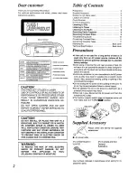 Предварительный просмотр 2 страницы Panasonic RXDS12 - RADIO CASSETTE W/CD Operating Instructions Manual