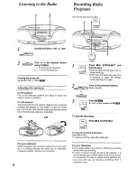 Предварительный просмотр 8 страницы Panasonic RXDS12 - RADIO CASSETTE W/CD Operating Instructions Manual