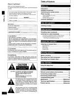 Предварительный просмотр 2 страницы Panasonic RXDS17 - RADIO CASSETTE W/CD Operating Instructions Manual