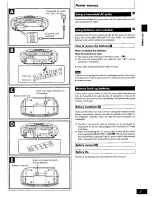 Предварительный просмотр 5 страницы Panasonic RXDS17 - RADIO CASSETTE W/CD Operating Instructions Manual