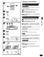 Предварительный просмотр 9 страницы Panasonic RXDS17 - RADIO CASSETTE W/CD Operating Instructions Manual