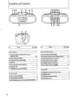 Предварительный просмотр 4 страницы Panasonic RXDS7 - RADIO CASSETTE W/CD Operating Instructions Manual