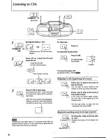 Предварительный просмотр 6 страницы Panasonic RXDS7 - RADIO CASSETTE W/CD Operating Instructions Manual