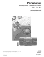 Panasonic RXDS750 - RADIO CASSETTE W/CD Operating Instructions Manual preview