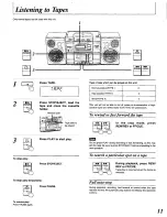 Предварительный просмотр 11 страницы Panasonic RXDS750 - RADIO CASSETTE W/CD Operating Instructions Manual