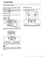 Preview for 4 page of Panasonic RXDT530 - RADIO CASSETTE W/CD Operating Instructions Manual