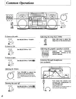 Preview for 6 page of Panasonic RXDT530 - RADIO CASSETTE W/CD Operating Instructions Manual