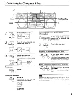 Preview for 9 page of Panasonic RXDT530 - RADIO CASSETTE W/CD Operating Instructions Manual