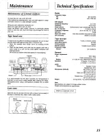 Preview for 15 page of Panasonic RXDT530 - RADIO CASSETTE W/CD Operating Instructions Manual