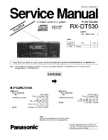 Panasonic RXDT530 - RADIO CASSETTE W/CD Service Manual preview