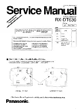 Предварительный просмотр 1 страницы Panasonic RXDT630 Service Manual