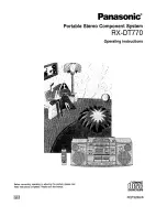 Panasonic RXDT770 - RADIO CASSETTE W/CD Operating Instructions Manual preview