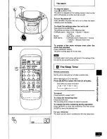 Предварительный просмотр 17 страницы Panasonic RXDX1 - RADIO CASSETTE W/CD Operating Instructions Manual