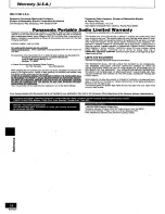 Предварительный просмотр 18 страницы Panasonic RXDX1 - RADIO CASSETTE W/CD Operating Instructions Manual