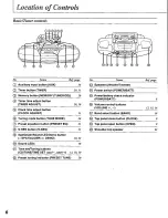 Preview for 6 page of Panasonic RXED90 - RADIO CASSETTE W/CD Operating Instructions Manual