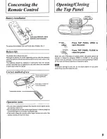 Preview for 9 page of Panasonic RXED90 - RADIO CASSETTE W/CD Operating Instructions Manual