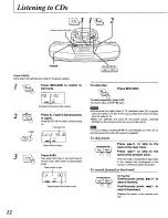 Preview for 12 page of Panasonic RXED90 - RADIO CASSETTE W/CD Operating Instructions Manual