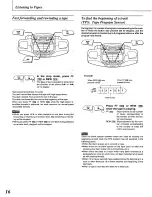 Preview for 16 page of Panasonic RXED90 - RADIO CASSETTE W/CD Operating Instructions Manual