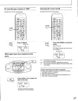 Preview for 17 page of Panasonic RXED90 - RADIO CASSETTE W/CD Operating Instructions Manual