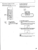 Preview for 19 page of Panasonic RXED90 - RADIO CASSETTE W/CD Operating Instructions Manual