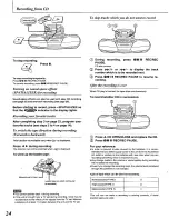 Preview for 24 page of Panasonic RXED90 - RADIO CASSETTE W/CD Operating Instructions Manual